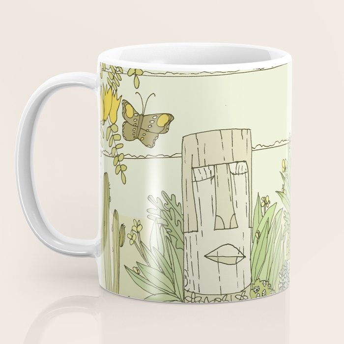 tiki gods send waves and peace swamis // retro surf art by surfy birdy Coffee Mug Gallery Image 3