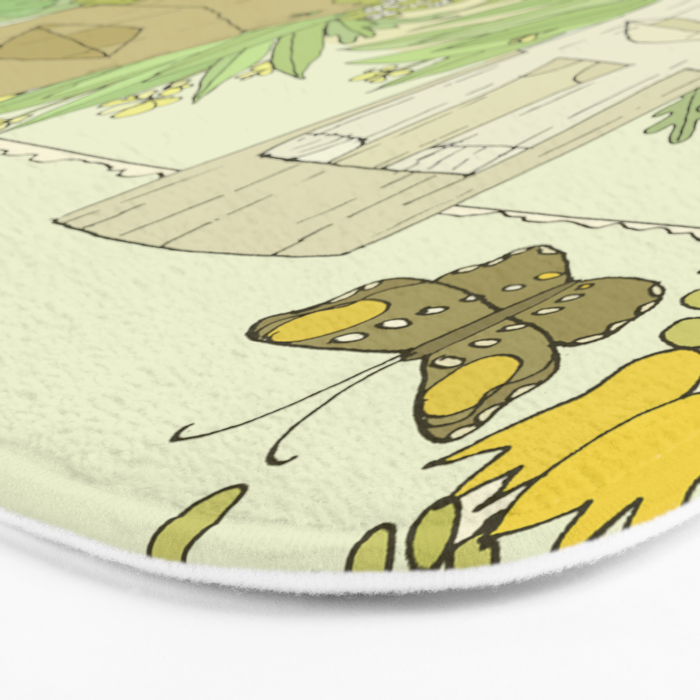 tiki gods send waves and peace swamis // retro surf art by surfy birdy Bath Mat Gallery Image 3