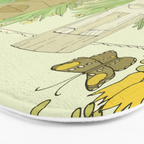 tiki gods send waves and peace swamis // retro surf art by surfy birdy Bath Mat Gallery Image 3