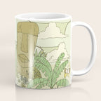 tiki gods send waves and peace swamis // retro surf art by surfy birdy Coffee Mug Gallery Image 1