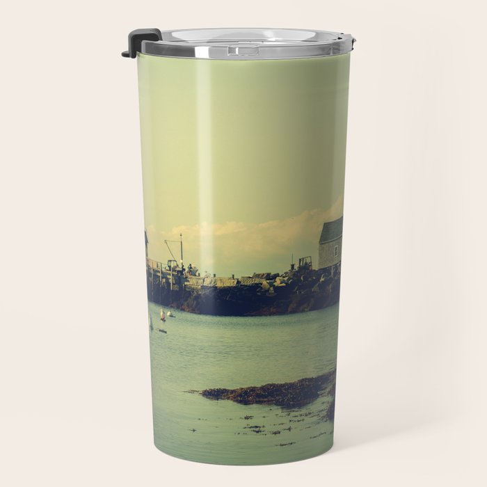 First Light on the Coast Monhegan Island Maine photograph Travel Mug Gallery Image 3