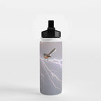 Bird on lightning bolt - Fantail Water Bottle Gallery Image 2