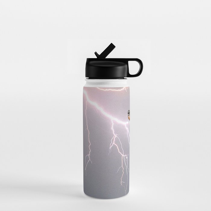 Bird on lightning bolt - Fantail Water Bottle Gallery Image 1
