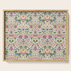 Vintage Lodden Blush Pink and Woad Blue by William Morris Serving Tray Gallery Image 1