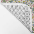 Vintage Lodden Blush Pink and Woad Blue by William Morris Bath Mat Gallery Image 2