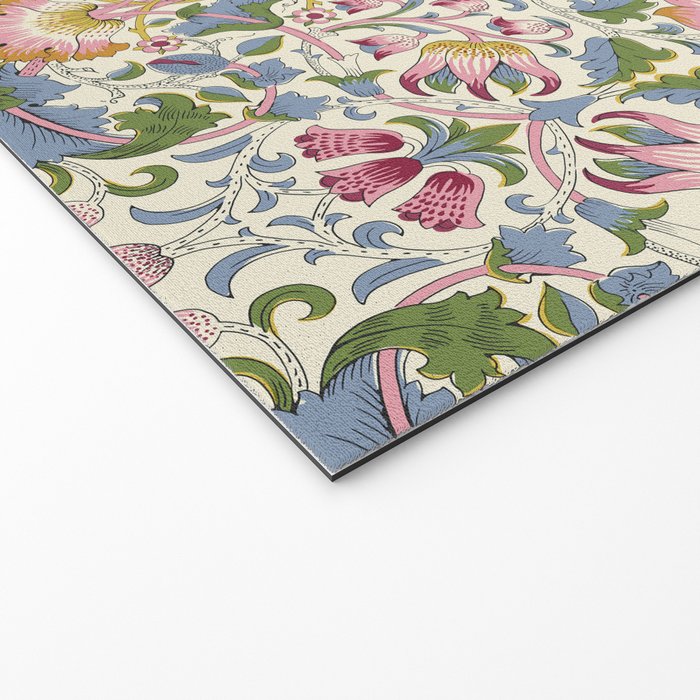 Vintage Lodden Blush Pink and Woad Blue by William Morris Welcome Mat Gallery Image 2