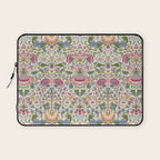 Vintage Lodden Blush Pink and Woad Blue by William Morris Laptop Sleeve Gallery Image 1