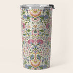 Vintage Lodden Blush Pink and Woad Blue by William Morris Travel Mug Gallery Image 2