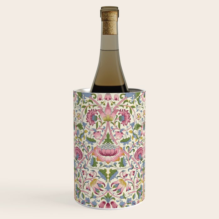 Vintage Lodden Blush Pink and Woad Blue by William Morris Wine Chiller Gallery Image 1