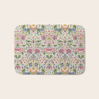Vintage Lodden Blush Pink and Woad Blue by William Morris Bath Mat Gallery Image 1