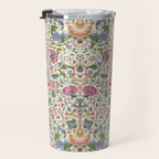 Vintage Lodden Blush Pink and Woad Blue by William Morris Travel Mug Gallery Image 3