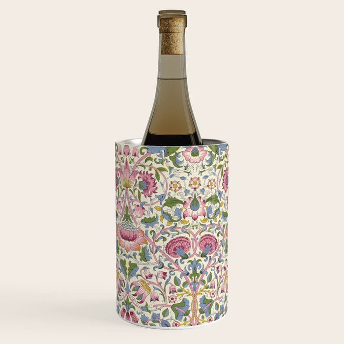 Vintage Lodden Blush Pink and Woad Blue by William Morris Wine Chiller Gallery Image 2
