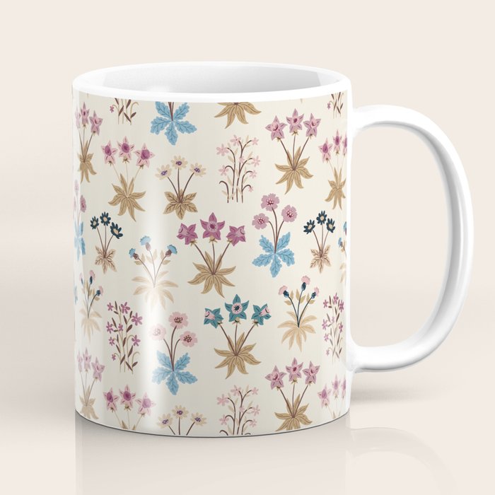 Winter Botanica - Tapestry In Cream Coffee Mug Gallery Image 1