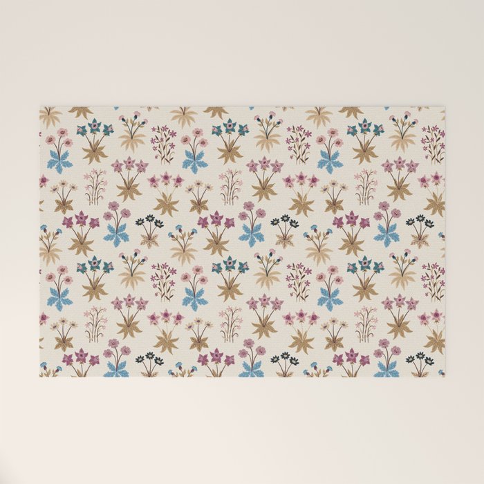 Winter Botanica - Tapestry In Cream Welcome Mat Gallery Image 1
