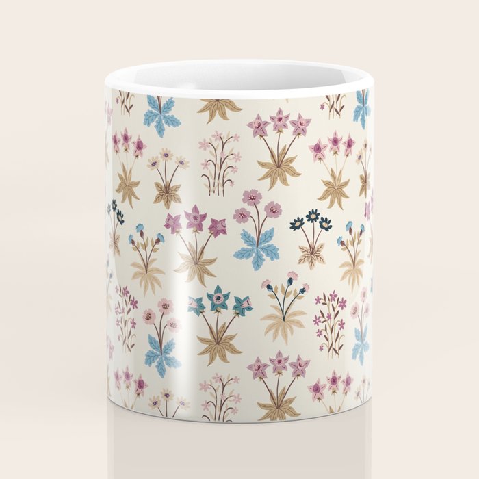 Winter Botanica - Tapestry In Cream Coffee Mug Gallery Image 4