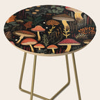 Dark Forest Magic Mushrooms Art Side Table Gallery Image 2