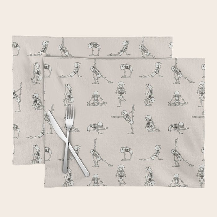 Skeleton Yoga Placemat Gallery Image 1