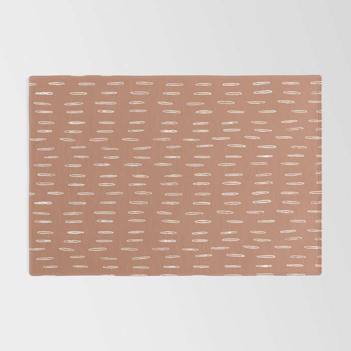 Boho Raindrops Abstract Pattern, Terracotta Rug Gallery Image 2
