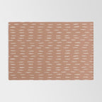 Boho Raindrops Abstract Pattern, Terracotta Rug Gallery Image 2
