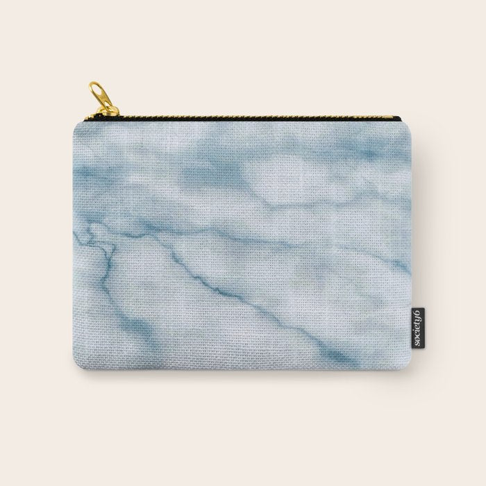 Light blue marble texture Carry All Pouch Gallery Image 1