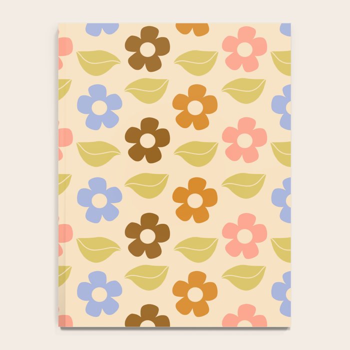 Retro Flower Vibe - Vintage Colors  Notebook Gallery Image 4