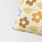 Retro Flower Vibe - Vintage Colors  Pillow Sham Gallery Image 4