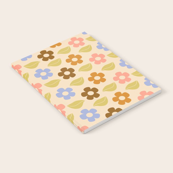 Retro Flower Vibe - Vintage Colors  Notebook Gallery Image 2