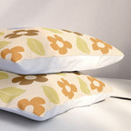 Retro Flower Vibe - Vintage Colors  Pillow Sham Gallery Image 3