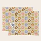 Retro Flower Vibe - Vintage Colors  Placemat Gallery Image 1
