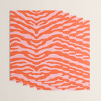Zebra Wild Animal Print Orange and Pink Wrapping Paper Gallery Image 3