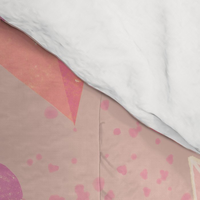 Origami Fortune Teller in Pastel Pink Comforter Gallery Image 4