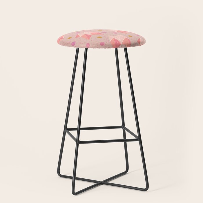 Origami Fortune Teller in Pastel Pink Stool Gallery Image 1
