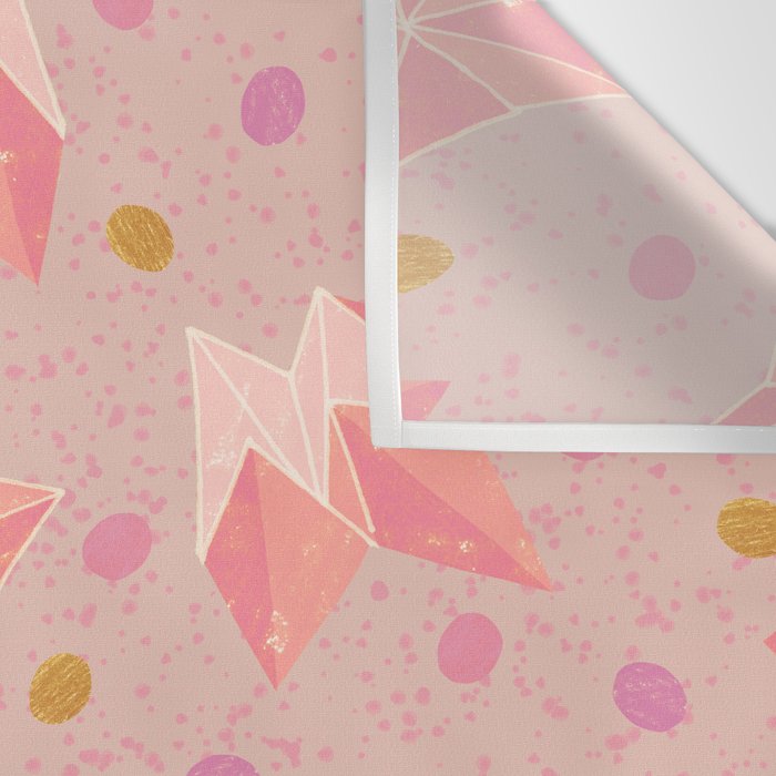 Origami Fortune Teller in Pastel Pink Wall Tapestry Gallery Image 3