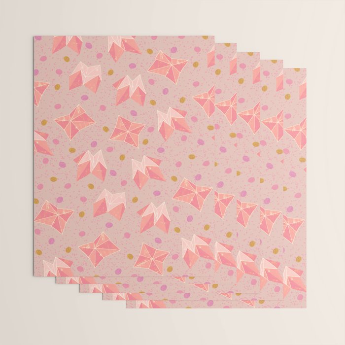 Origami Fortune Teller in Pastel Pink Wrapping Paper Gallery Image 3
