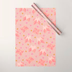 Origami Fortune Teller in Pastel Pink Wrapping Paper Gallery Image 1