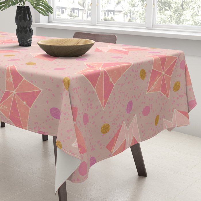 Origami Fortune Teller in Pastel Pink Tablecloth Gallery Image 3