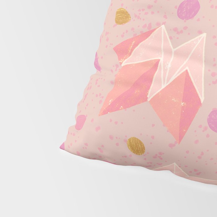 Origami Fortune Teller in Pastel Pink Pillow Sham Gallery Image 4