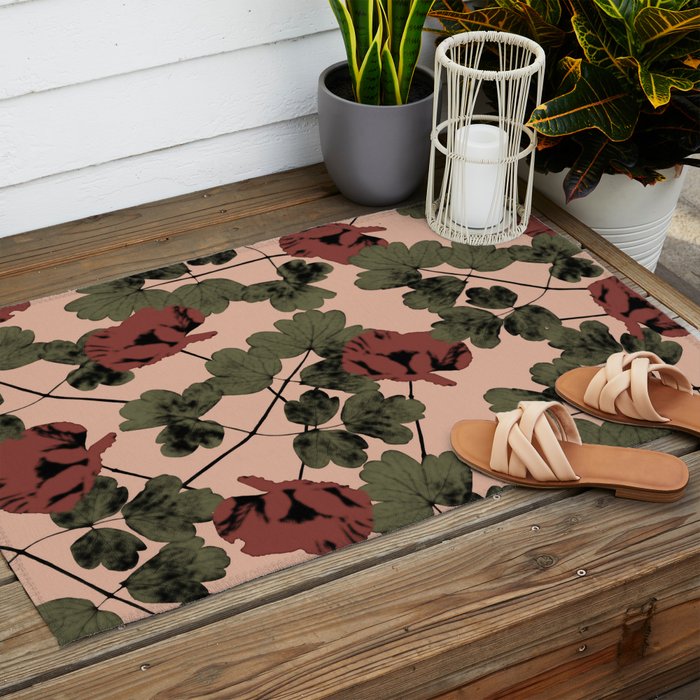 Poppies Outdoor Rug Gallery Image 2