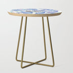 Happy Sloth - Tropical Blue Leaves Side Table Gallery Image 1