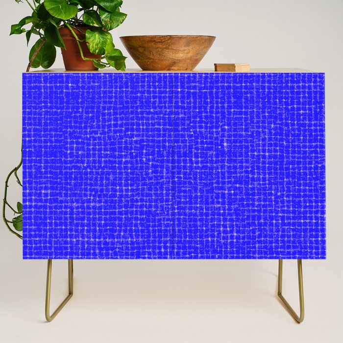 Electric Blue Grasscloth Credenza Gallery Image 1