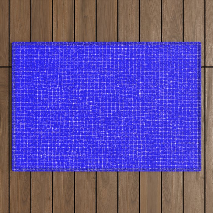 Electric Blue Grasscloth Outdoor Rug Gallery Image 1