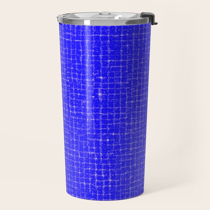 Electric Blue Grasscloth Travel Mug Gallery Image 2