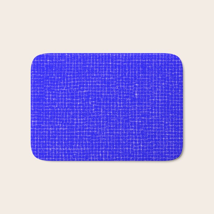 Electric Blue Grasscloth Bath Mat Gallery Image 1