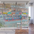 Ride Down The River - San Antonio, Texas Wall Mural Gallery Image 1