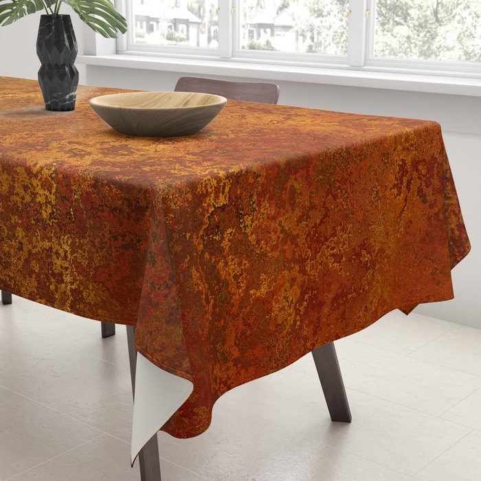 Vintage Copper Rust, Minimalist Art Tablecloth Gallery Image 3