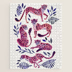 Cheetah Collection - Mauve & Indigo Jigsaw Puzzle Gallery Image 1