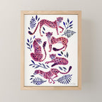 Cheetah Collection - Mauve & Indigo Mini Art Print Gallery Image 1