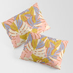 Color Block Monstera Pink + Lavender Pillow Sham Gallery Image 3