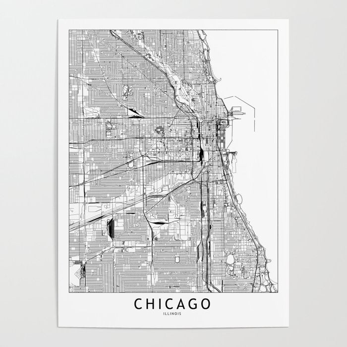 Chicago Map Poster Gallery Image 4