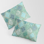 Moroccan Teal Green Pillow Sham Gallery Image 3